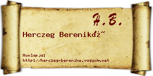 Herczeg Bereniké névjegykártya
